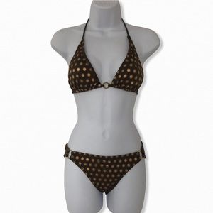 🛍 5 for $30 🛍 Brown & Gold Polka Dot Bikini